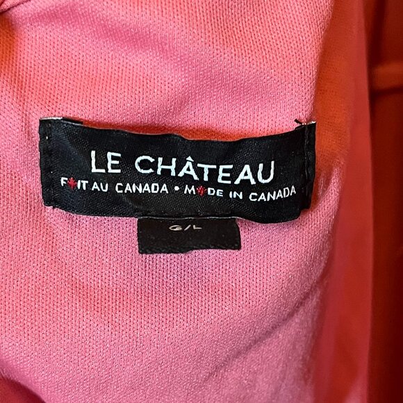 Le Chateau Coral Lace Overlay Dress (Large) - Picture 3 of 3